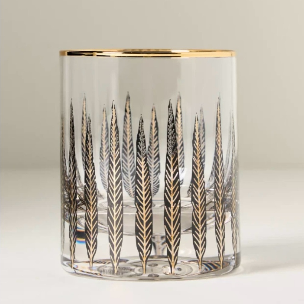 Anthropologie Catherine Martin Double Old-Fashioned Glass Whiskey Glass Set of 2